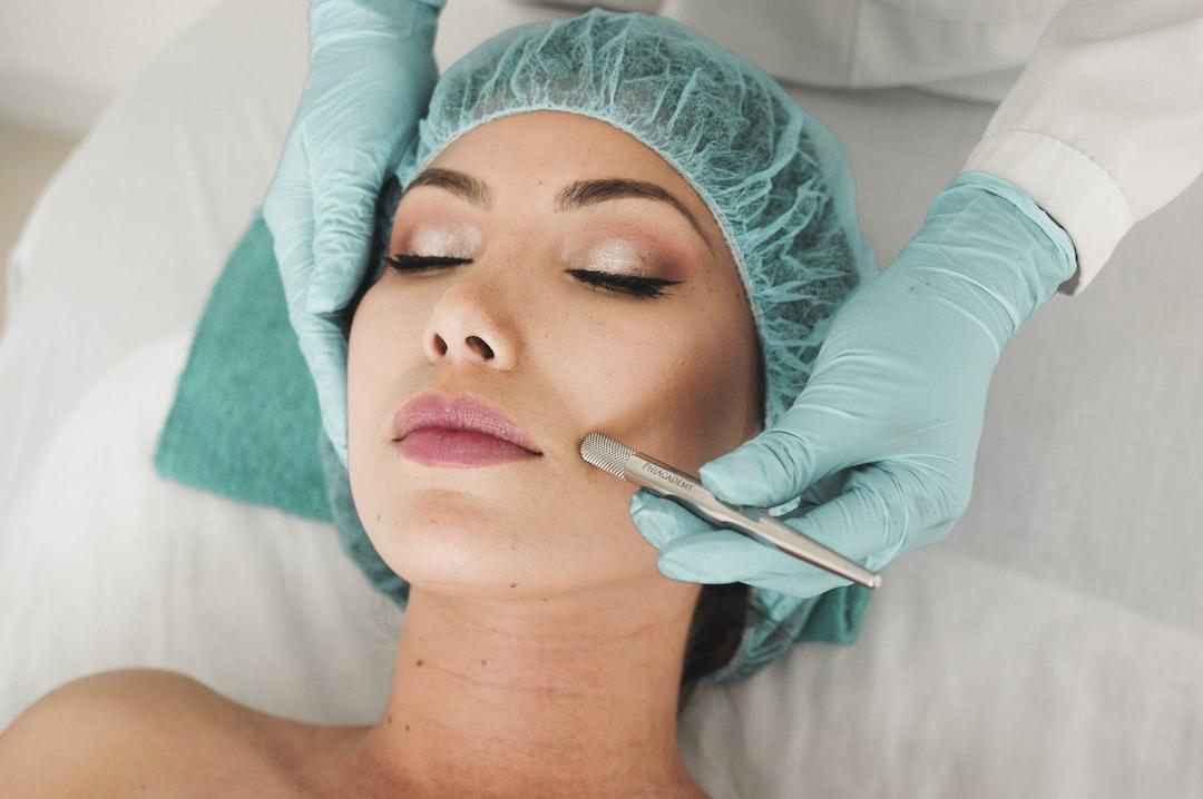 Woman receiving medical spa procedures
