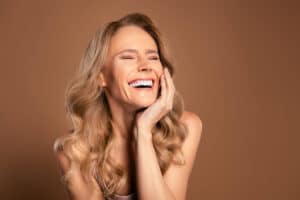 woman smiling